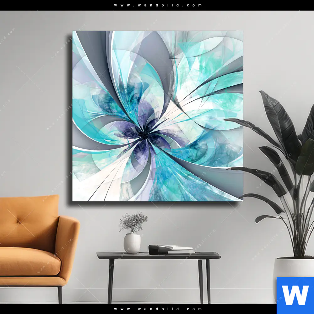 Leinwandbild | Digitale Blumen No.3 | Quadrat