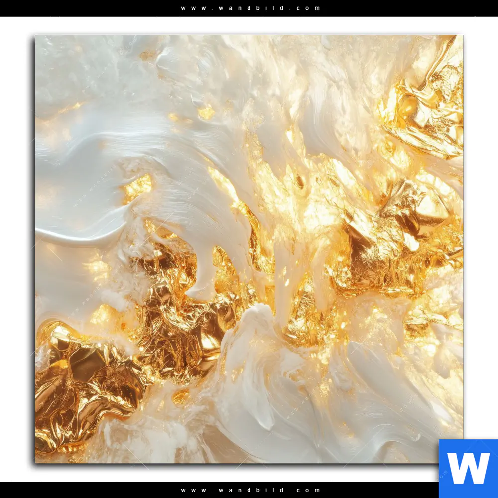 Leinwandbild | Edle Farbexplosion Gold | Quadrat - Image 2
