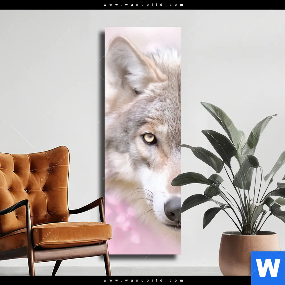 Leinwandbild | Friedlicher Wolf | Schmal