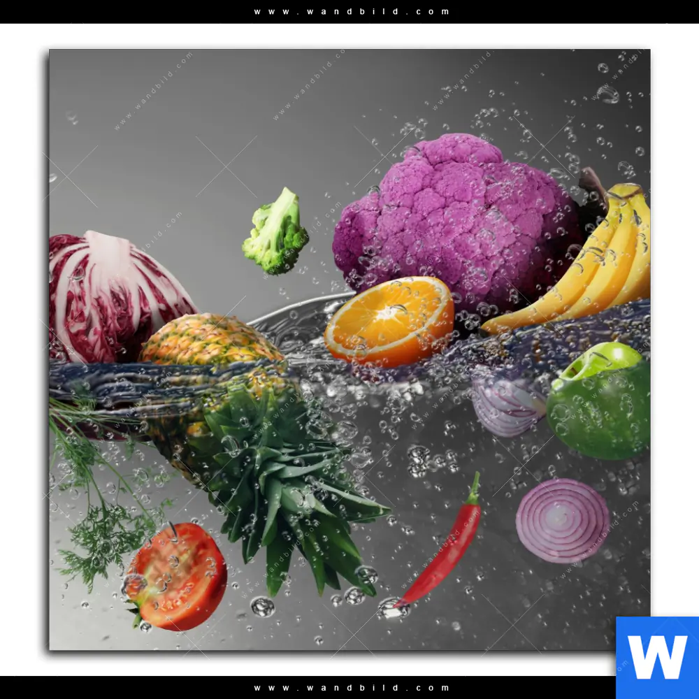 Leinwandbild | Frische Gemüse-Explosion | Quadrat - Image 2