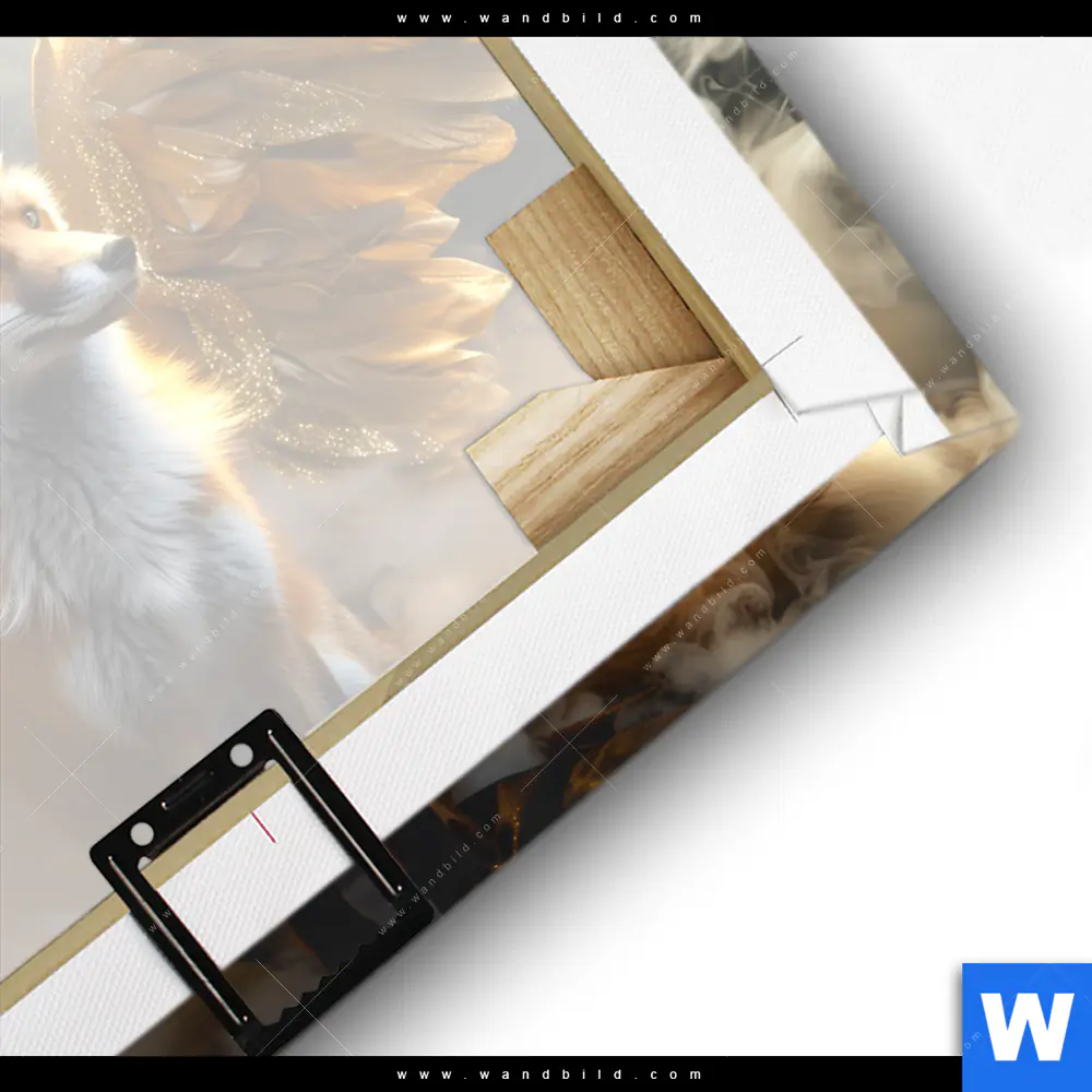 Leinwandbild | Fuchs mit goldenen Flügeln | Quadrat - Image 3