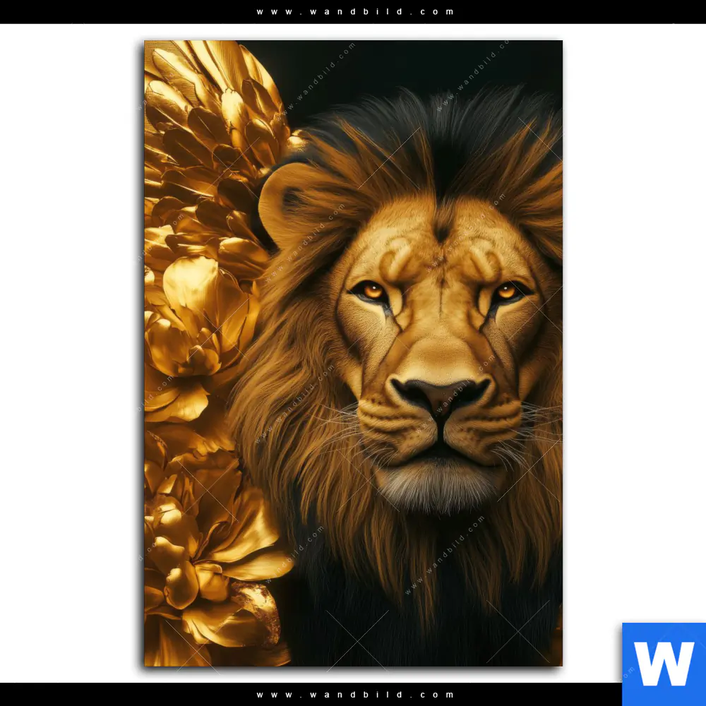 Leinwandbild | Goldener Löwe | Hochformat - Image 2