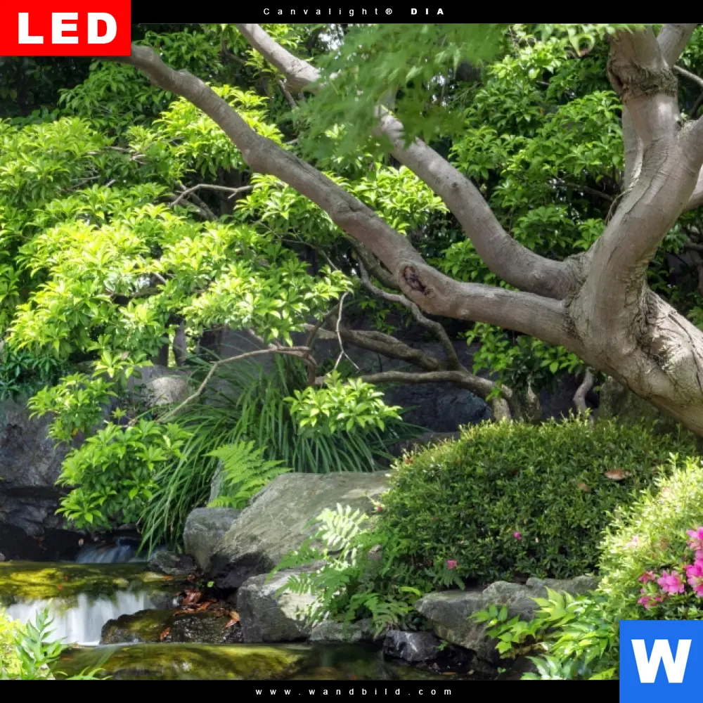 Leinwandbild | Japanischer Garten mit Wasserlauf | Querformat - Image 4