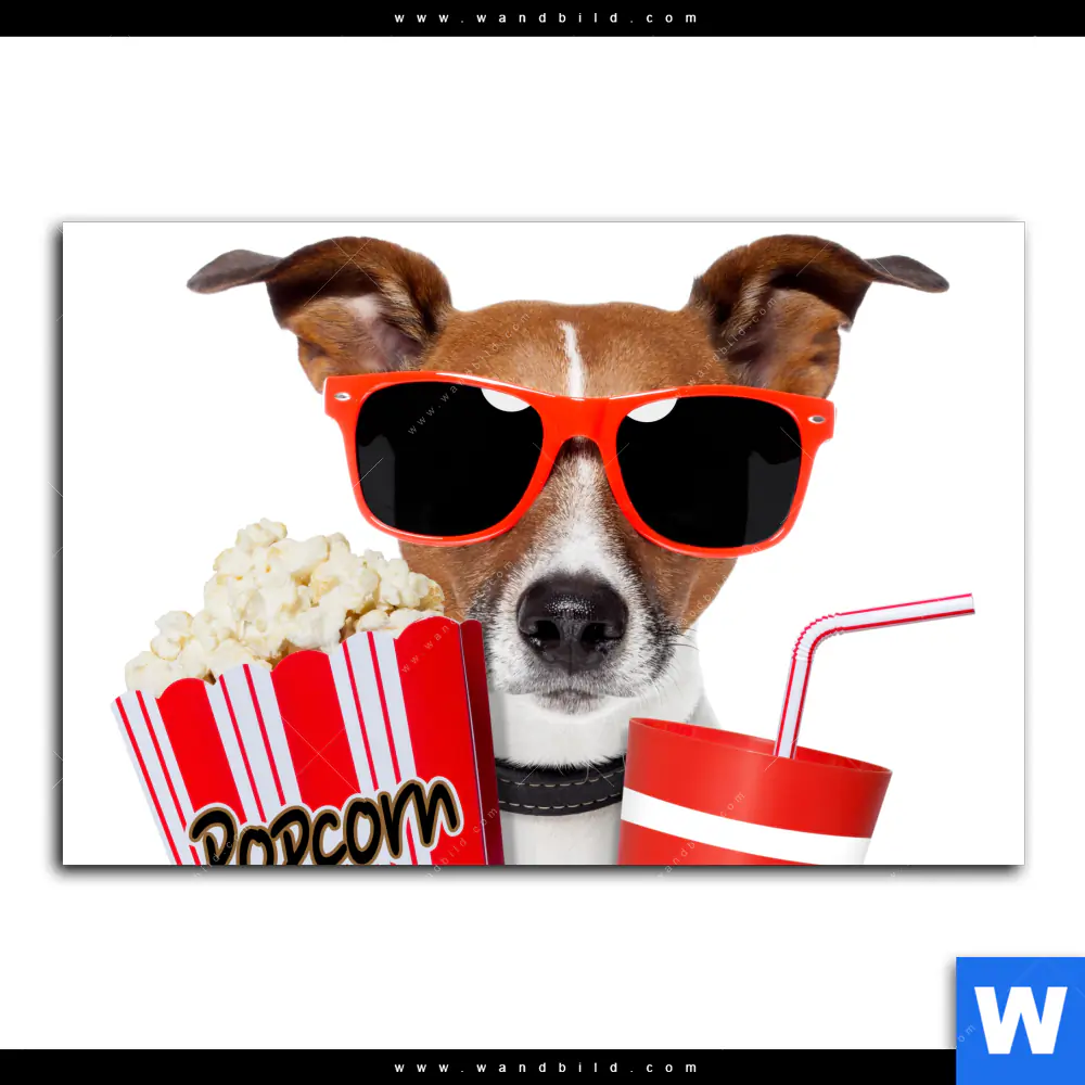 Leinwandbild | Kinoabend mit Terrier | Querformat - Image 2