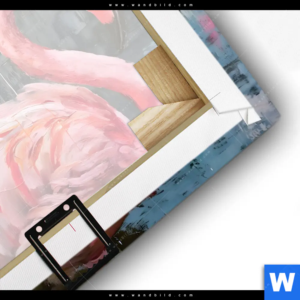 Leinwandbild | Kunstvoller Flamingo | Quadrat - Image 3