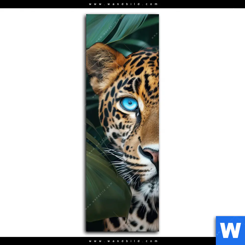 Leinwandbild | Leopard mit blauen Augen | Schmal - Image 2