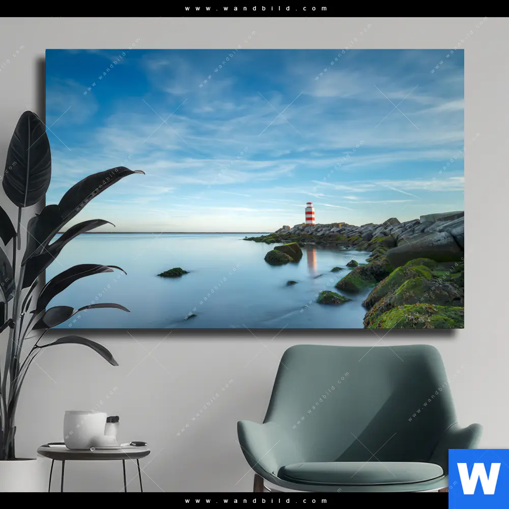 Leinwandbild | Leuchtturm an der Nordsee | Querformat