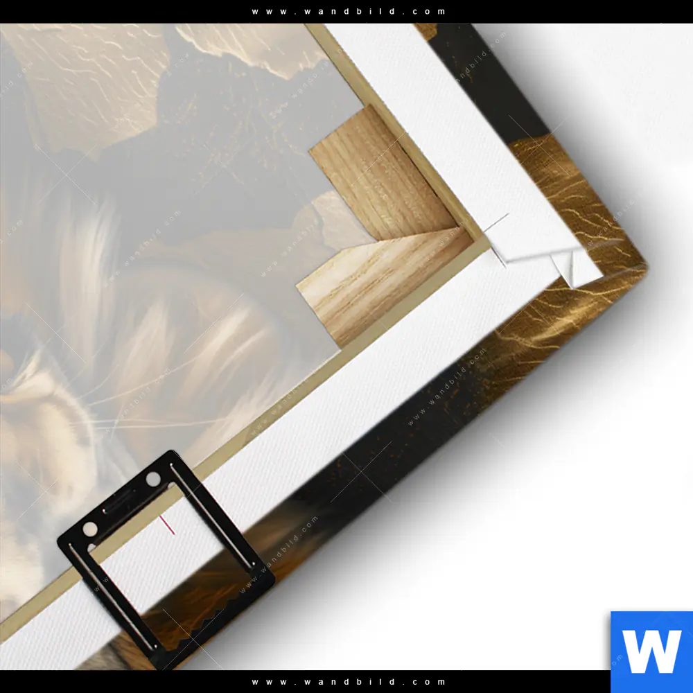 Leinwandbild | Löwenportrait: Kraft und Eleganz | Hochformat - Image 3