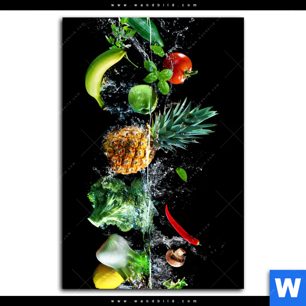 Leinwandbild | Obst & Gemüse - Splash-Moment | Hochformat - Image 2