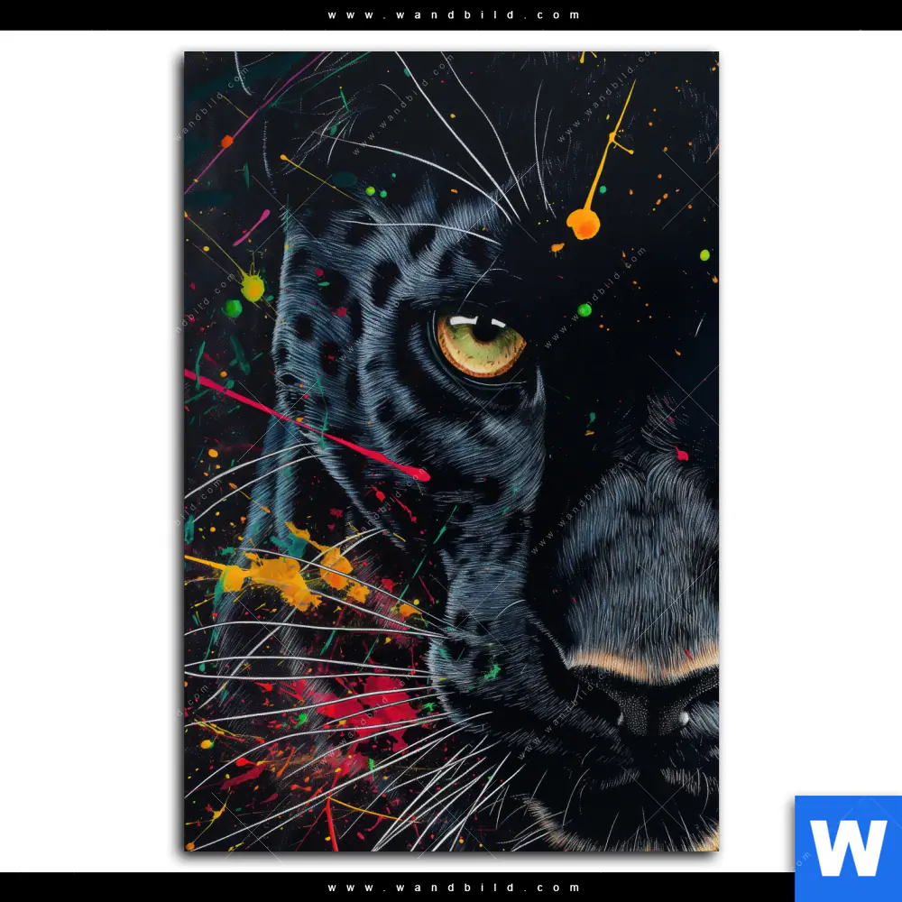 Leinwandbild | Panther Farbexplosion | Hochformat - Image 2