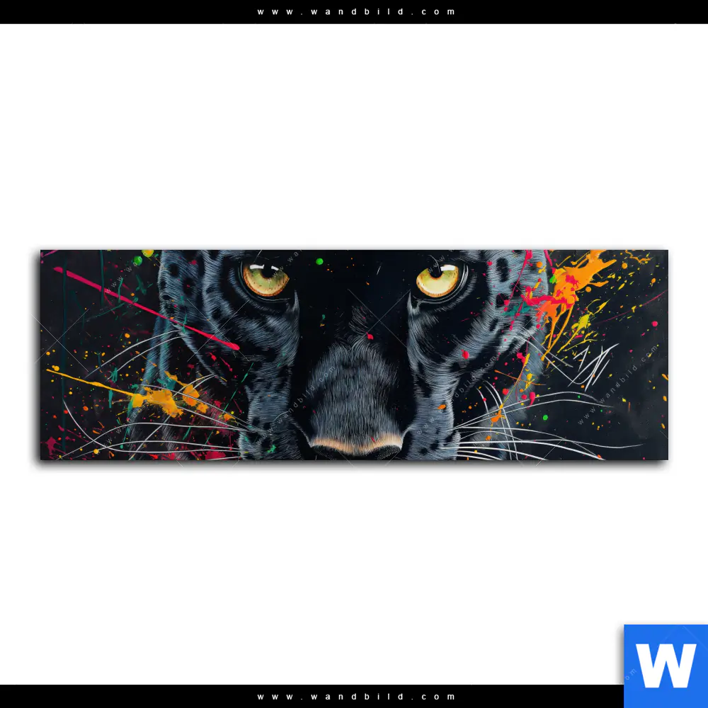 Leinwandbild | Panther Farbexplosion | Panorama - Image 2