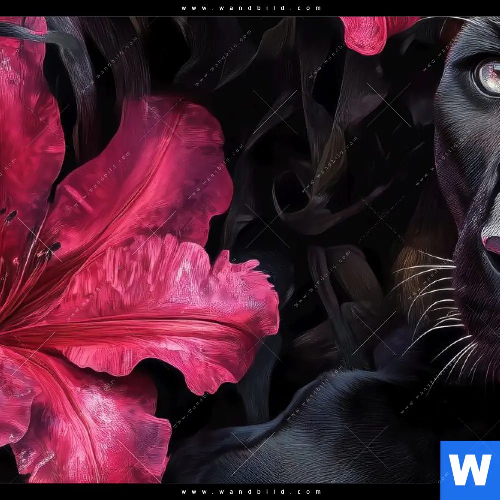 Leinwandbild | Panther im Blütenmeer | Querformat - Image 4