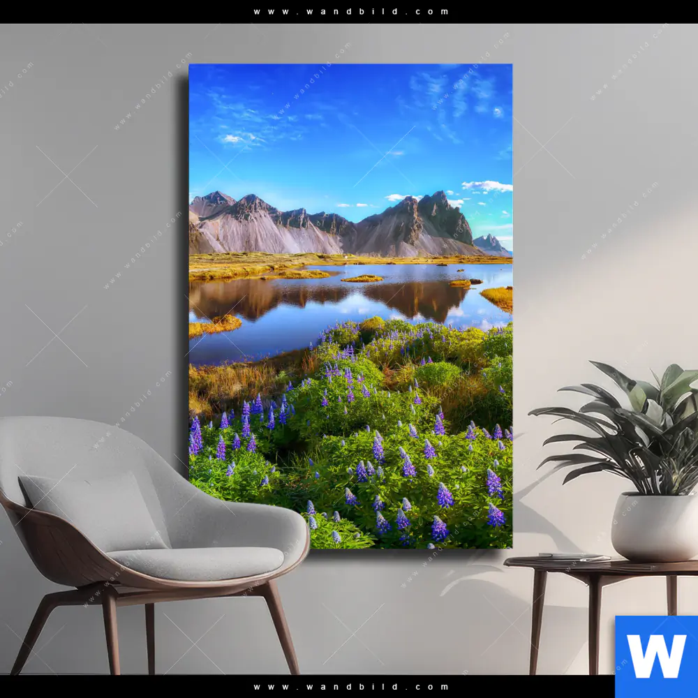 Leinwandbild | Schöner Tag in Island | Hochformat