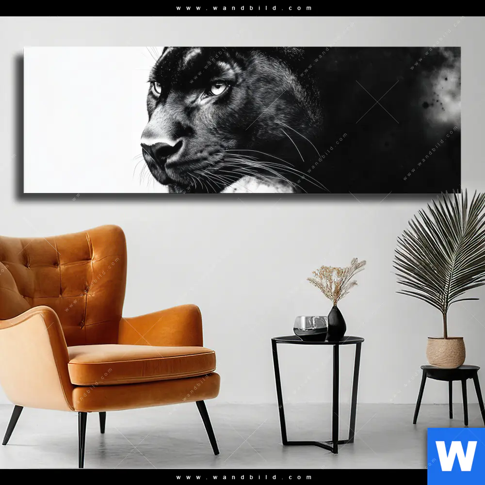 Leinwandbild | Schwarzer Panther | Panorama