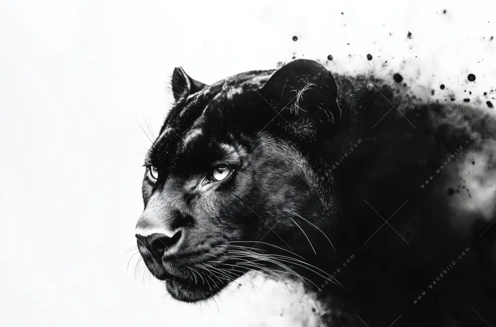 Leinwandbild | Schwarzer Panther | Panorama - Image 5
