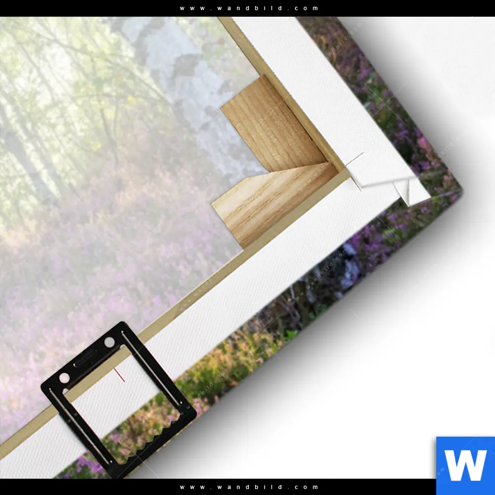 Leinwandbild | Wald mit Heideblumen | Panorama - Image 3