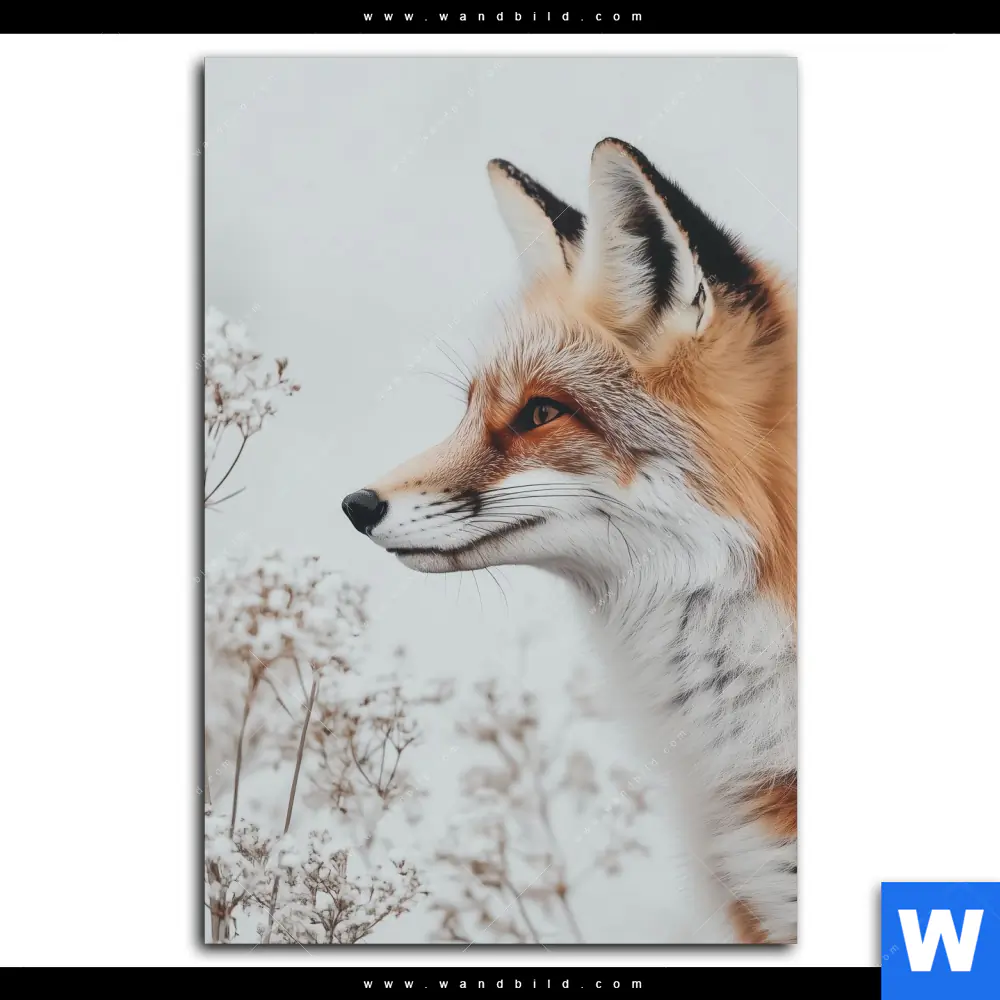 Leinwandbild | Winterstille - Der Fuchs | Hochformat - Image 2