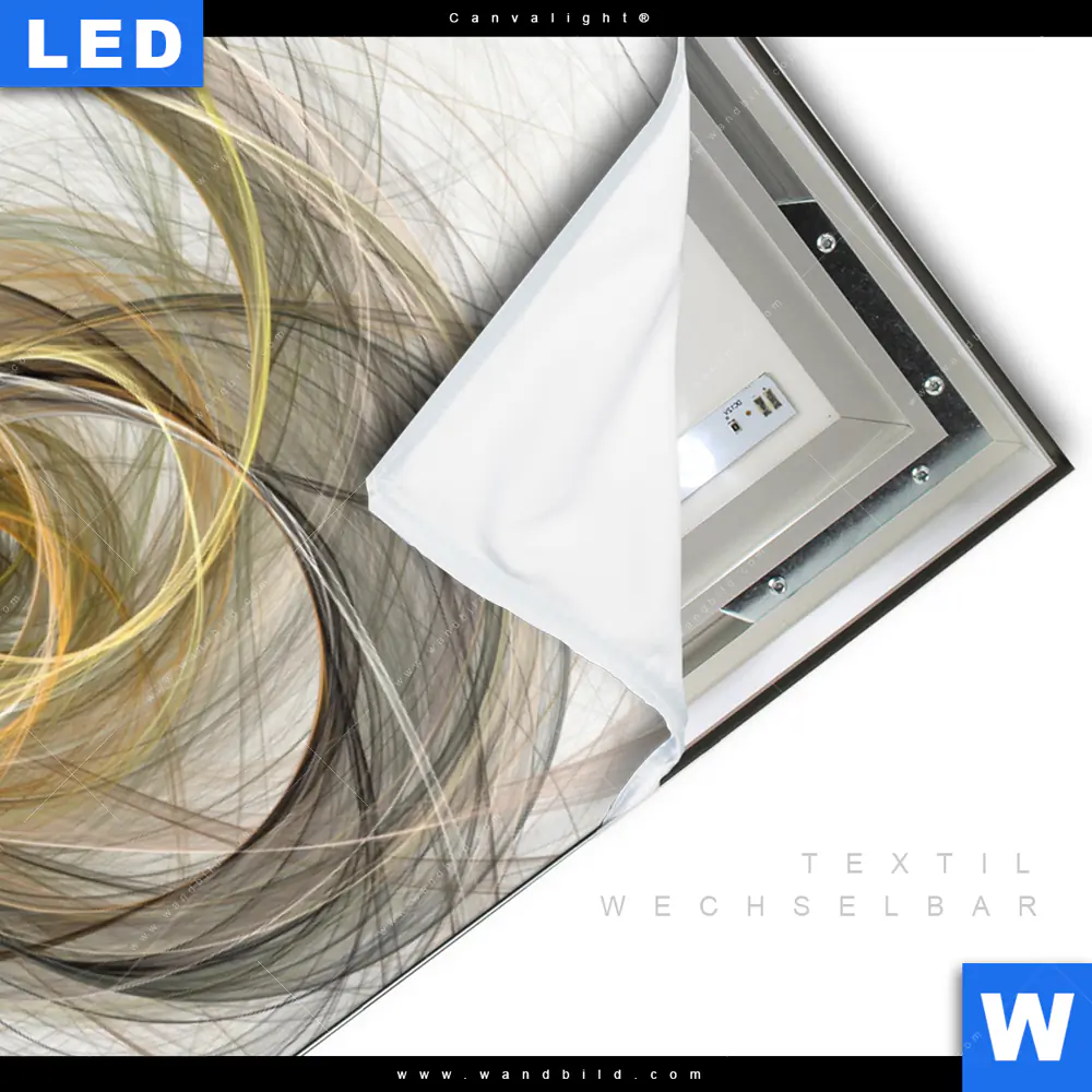 Canvalight® Leuchtbild | Abstrakte moderne Linienkunst | Hochformat - Image 3