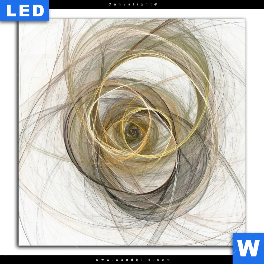 Canvalight® Leuchtbild | Abstrakte moderne Linienkunst | Quadrat - Image 2