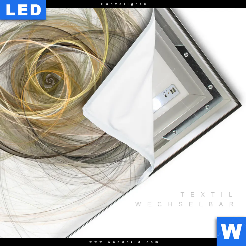 Canvalight® Leuchtbild | Abstrakte moderne Linienkunst | Quadrat - Image 3