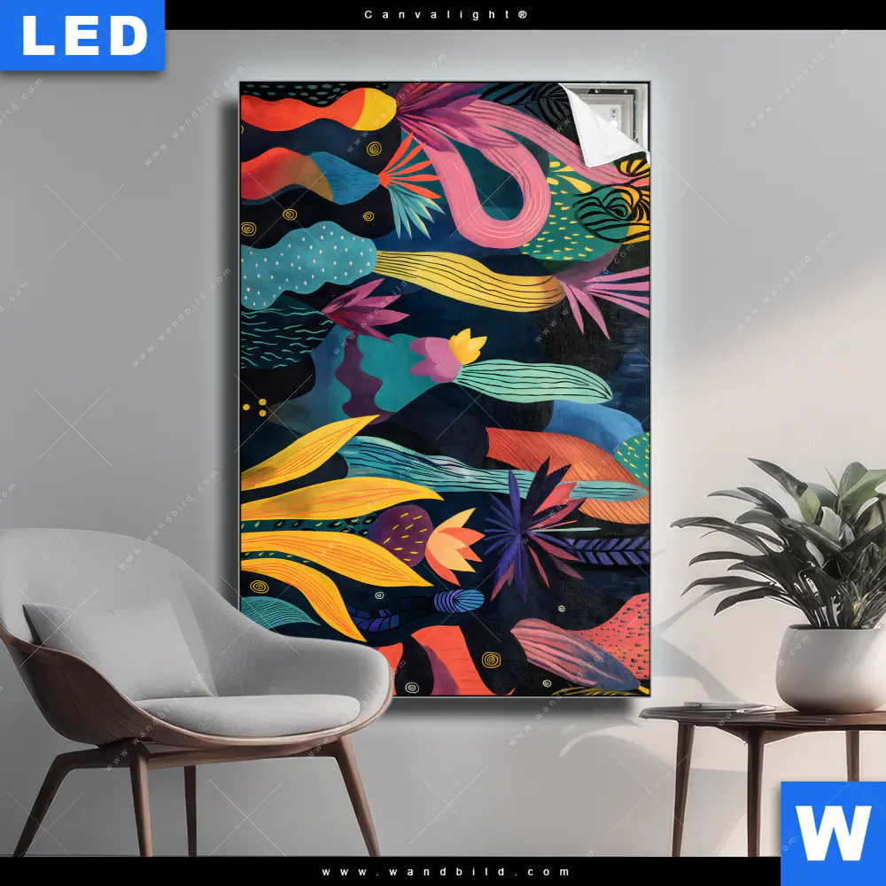 Canvalight® Leuchtbild | Abstrakte Natur | Hochformat