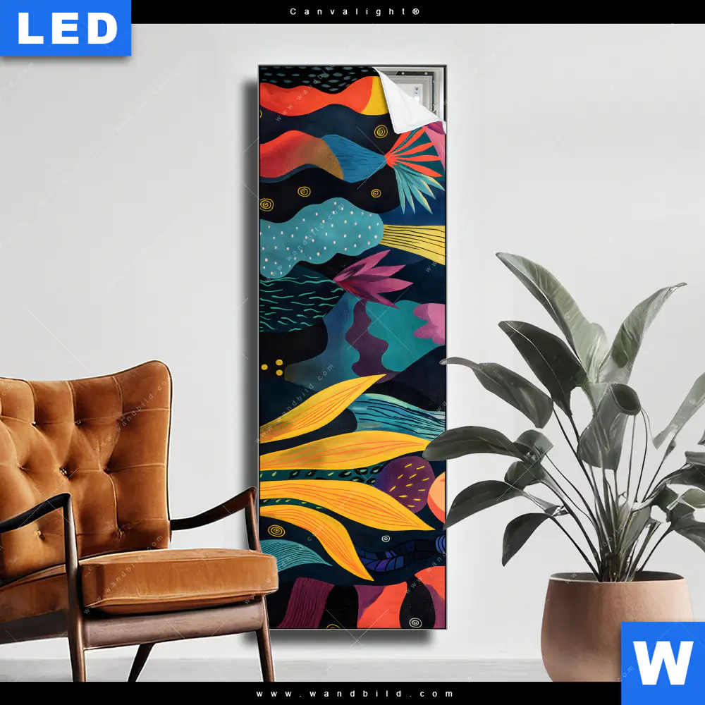 Canvalight® Leuchtbild | Abstrakte Natur | Schmal