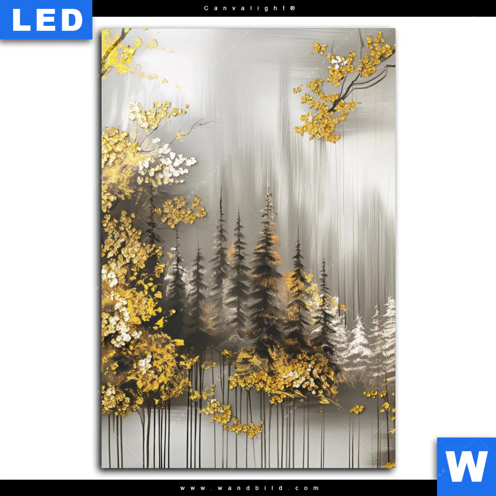 Canvalight® Leuchtbild | Abstrakte Tannen | Hochformat - Image 2