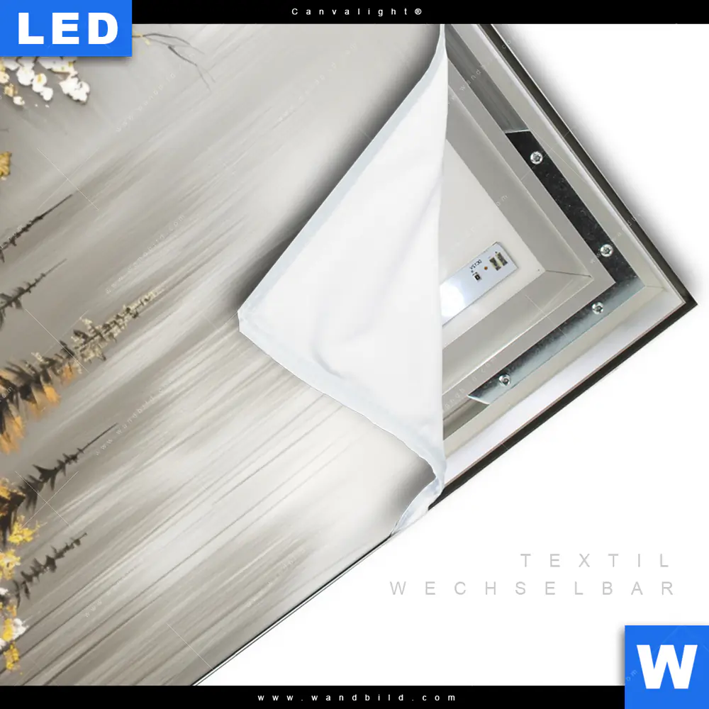 Canvalight® Leuchtbild | Abstrakte Tannen | Hochformat - Image 3