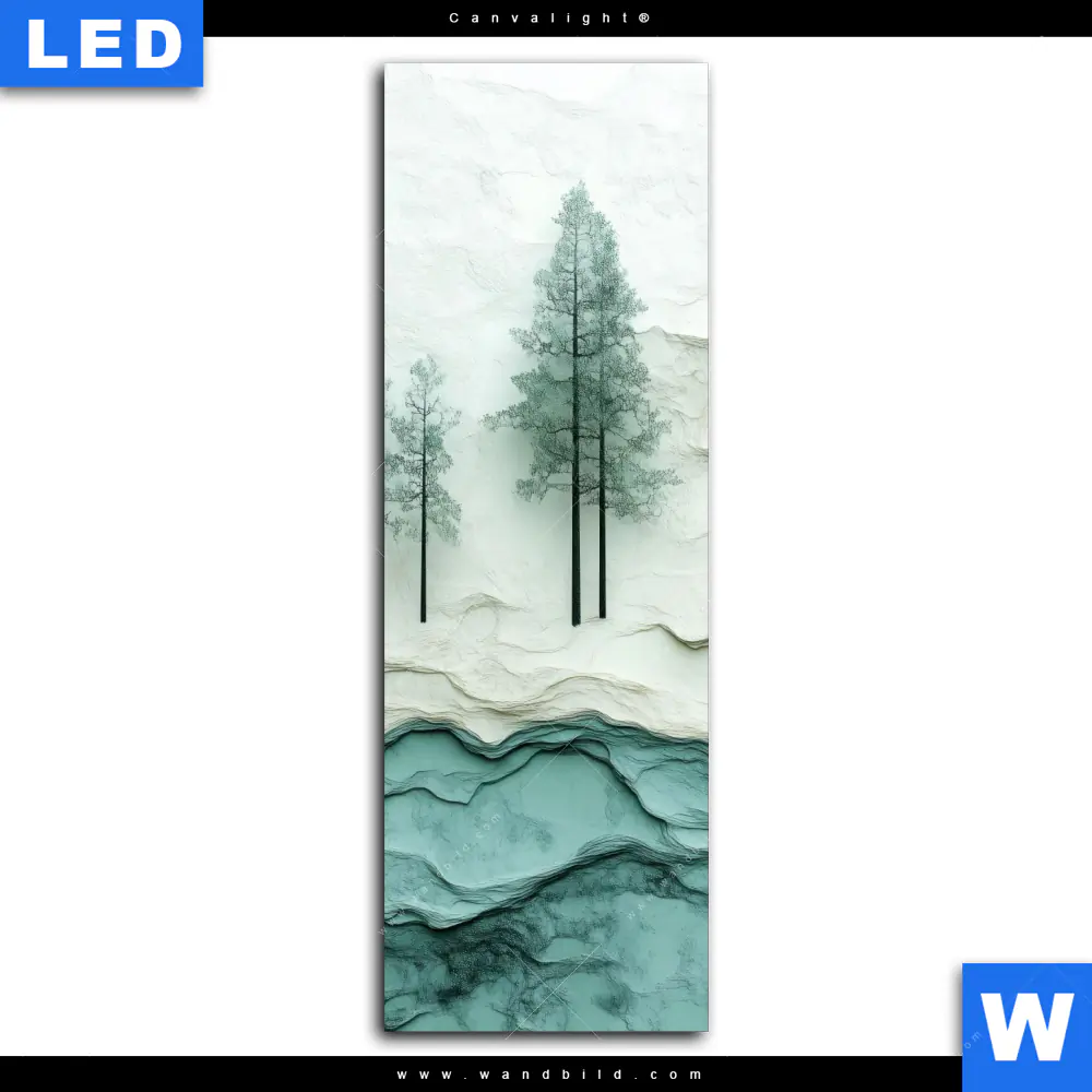 Canvalight® Leuchtbild | Abstrakter Wald | Schmal - Image 2