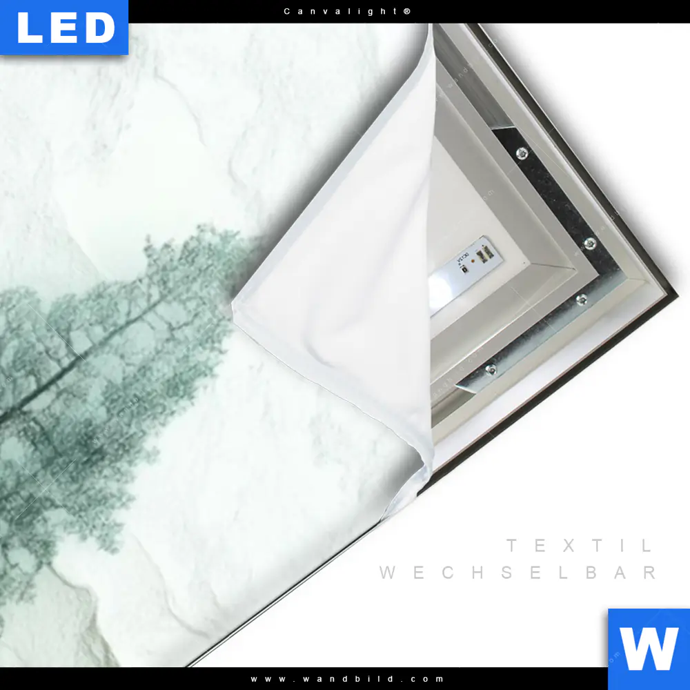 Canvalight® Leuchtbild | Abstrakter Wald | Schmal - Image 3