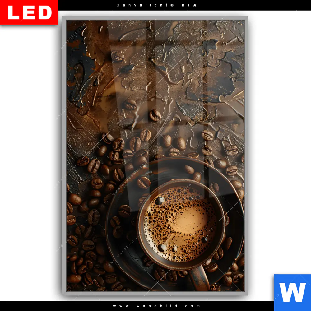 Leuchtbild Acrylglas Canvalight® DIA | Aromatischer Kaffeetraum | Hochformat - Image 2