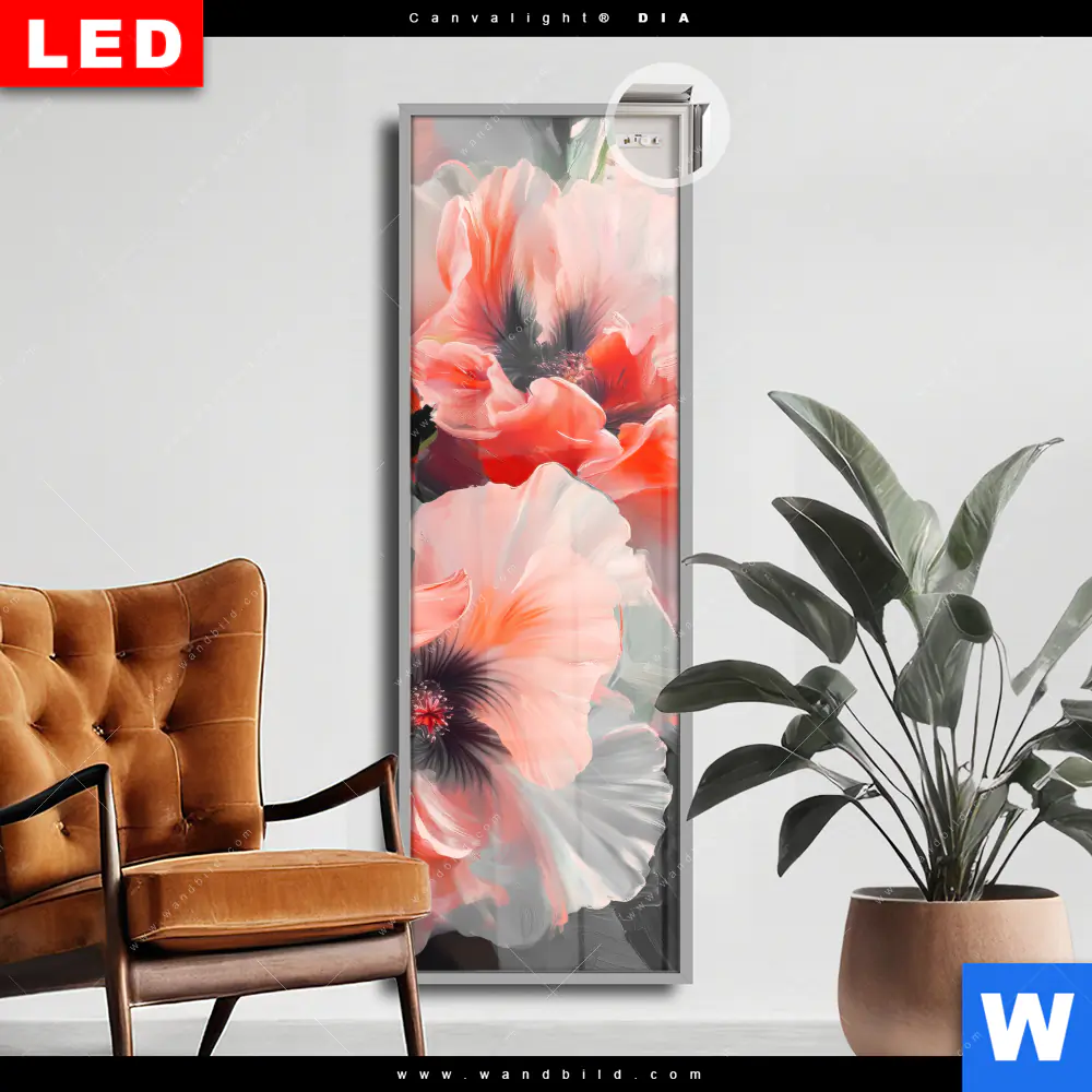 Leuchtbild Acrylglas Canvalight® DIA | Blumen in voller Pracht | Schmal