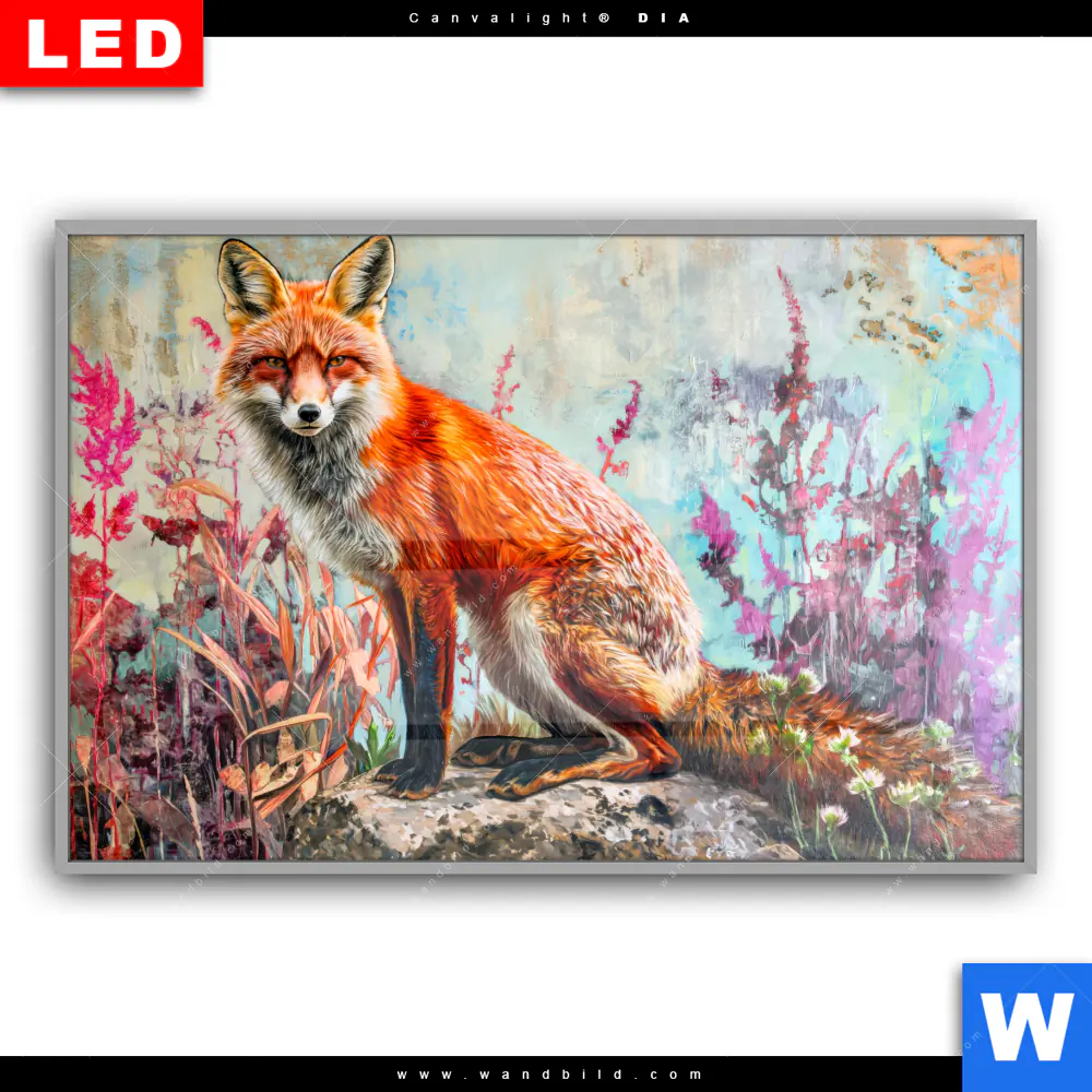 Leuchtbild Acrylglas Canvalight® DIA | Der Fuchs - Abstrakte Natur | Querformat - Image 2