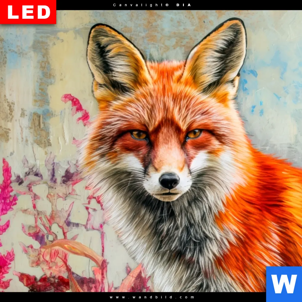 Leuchtbild Acrylglas Canvalight® DIA | Der Fuchs - Abstrakte Natur | Querformat - Image 4