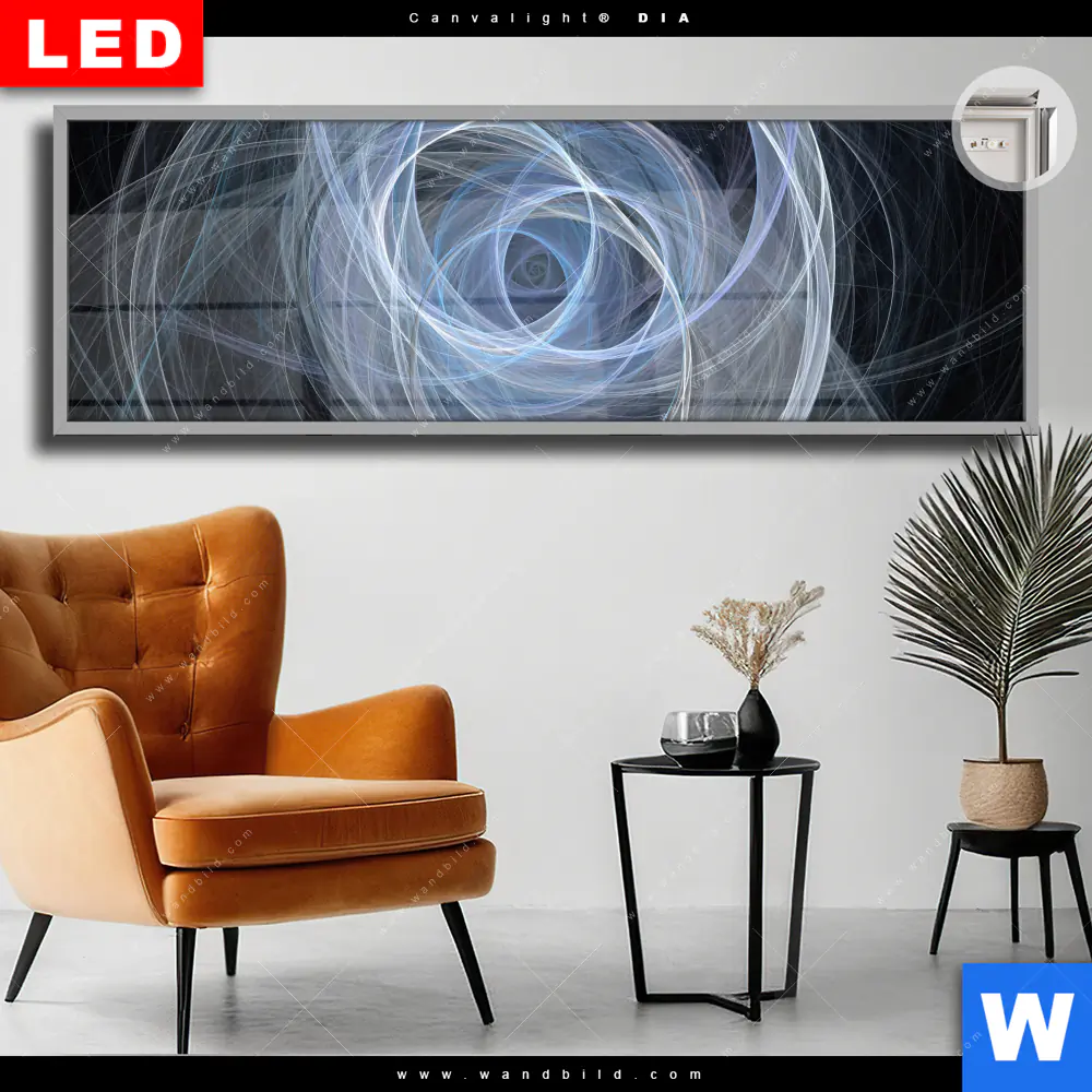 Leuchtbild Acrylglas Canvalight® DIA | Lichtmalerei No. 4 | Panorama