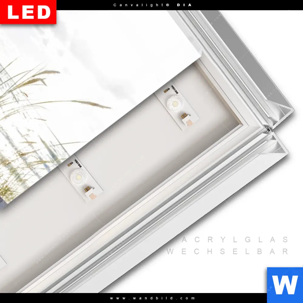 Leuchtbild Acrylglas Canvalight® DIA | Sandstrand und Düne | Schmal - Image 3