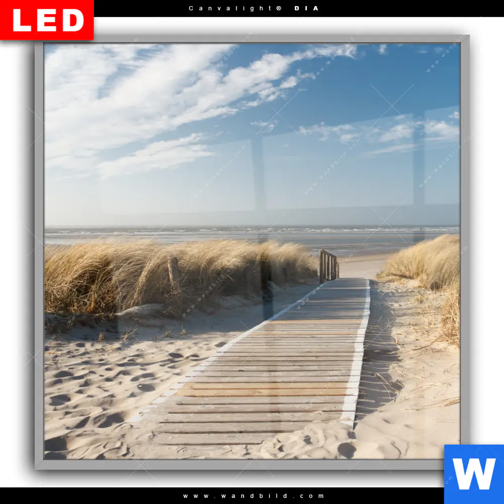 Leuchtbild Acrylglas Canvalight® DIA | Strand auf Langeoog | Quadrat - Image 2
