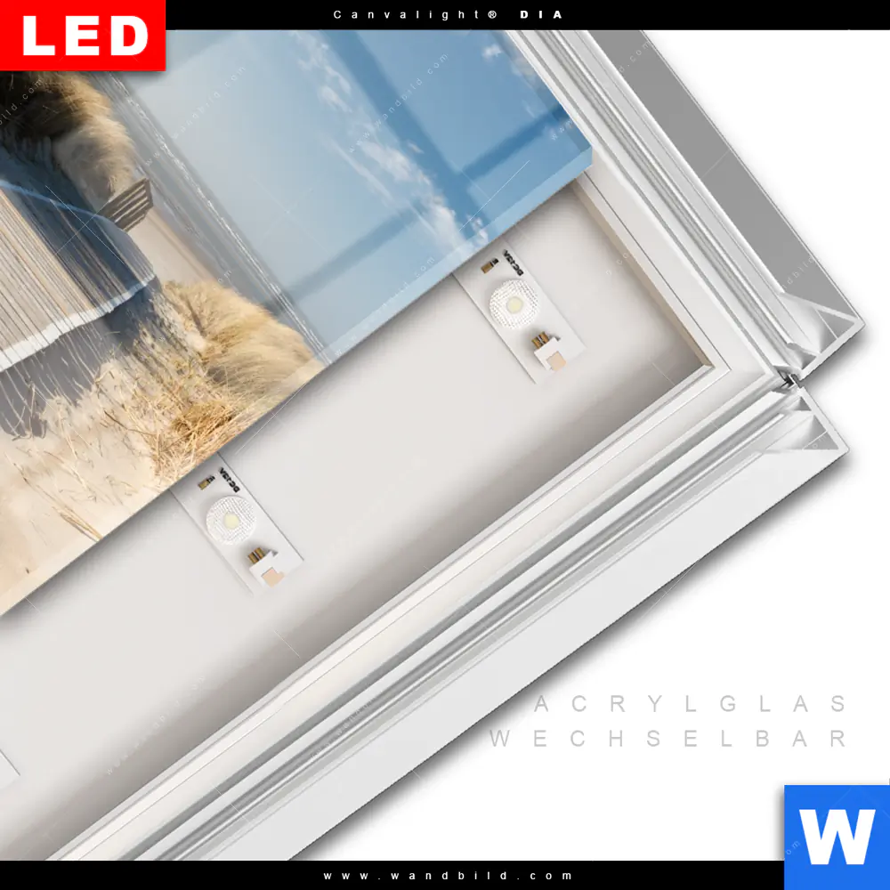 Leuchtbild Acrylglas Canvalight® DIA | Strand auf Langeoog | Quadrat - Image 3