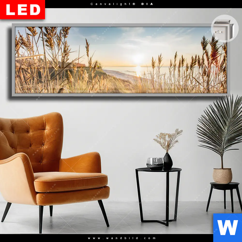 Leuchtbild Acrylglas Canvalight® DIA | Urlaub am Meer | Panorama