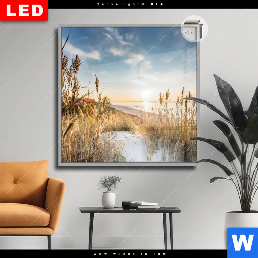 Leuchtbild Acrylglas Canvalight® DIA | Urlaub am Meer | Quadrat