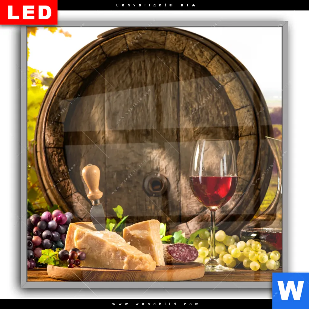 Leuchtbild Acrylglas Canvalight® DIA | Wein - Geschmack der Region | Quadrat - Image 2