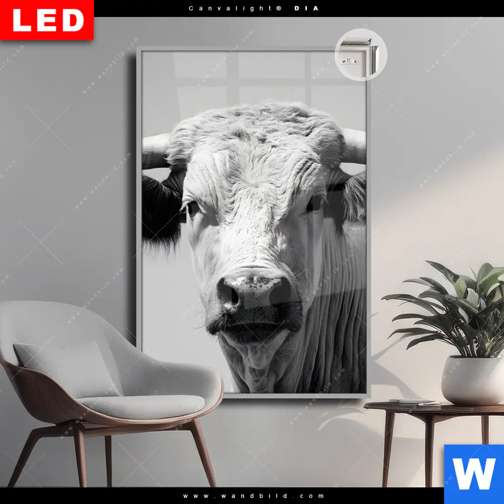 Leuchtbild Acrylglas Canvalight® DIA | Weisser Bulle | Hochformat