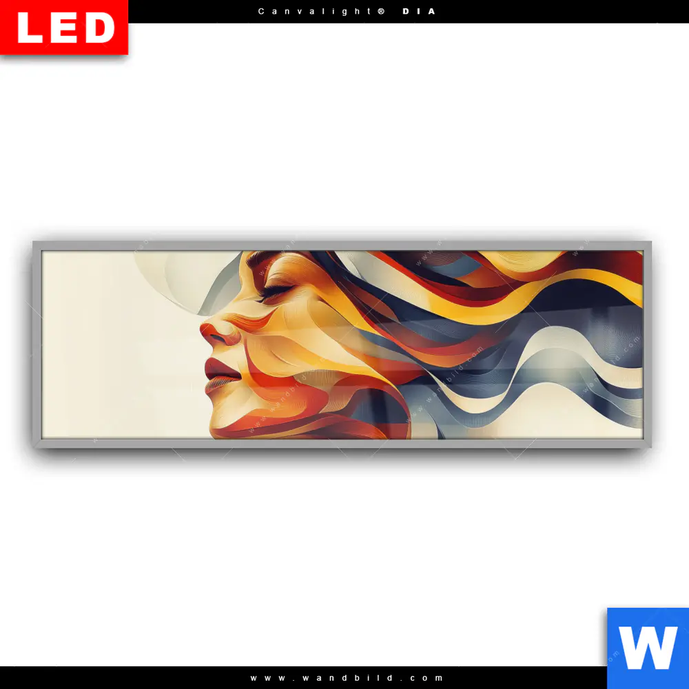 Leuchtbild Acrylglas Canvalight® DIA | Wellen der Emotionen | Panorama - Image 2