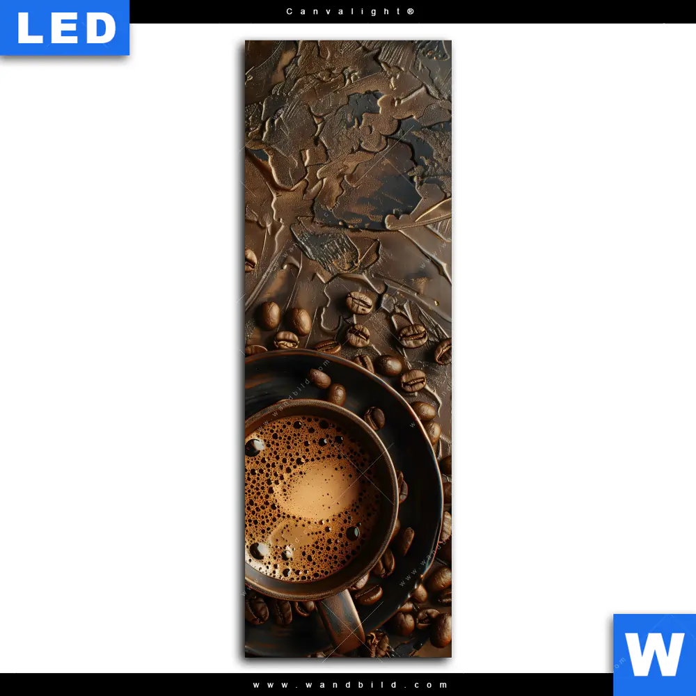 Canvalight® Leuchtbild | Aromatischer Kaffeetraum | Schmal - Image 2