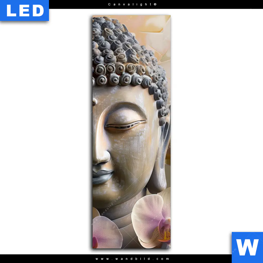 Canvalight® Leuchtbild | Buddha & Orchideen | Schmal - Image 2