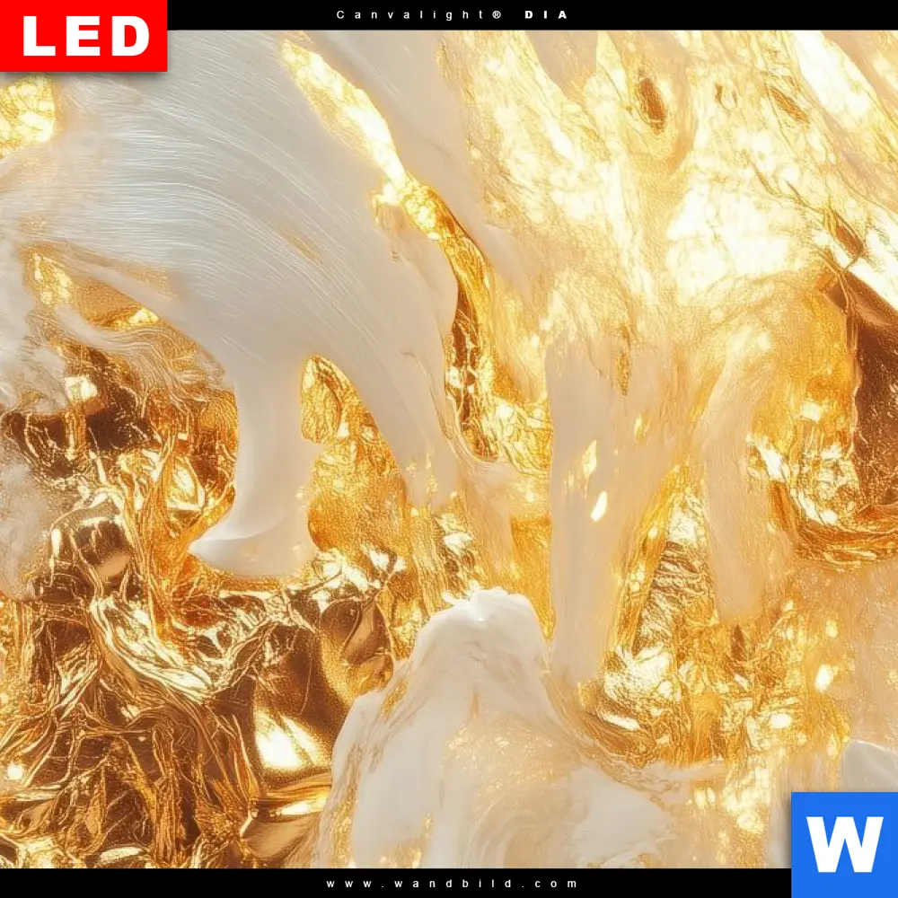 Canvalight® Leuchtbild | Edle Farbexplosion Gold | Querformat - Image 4