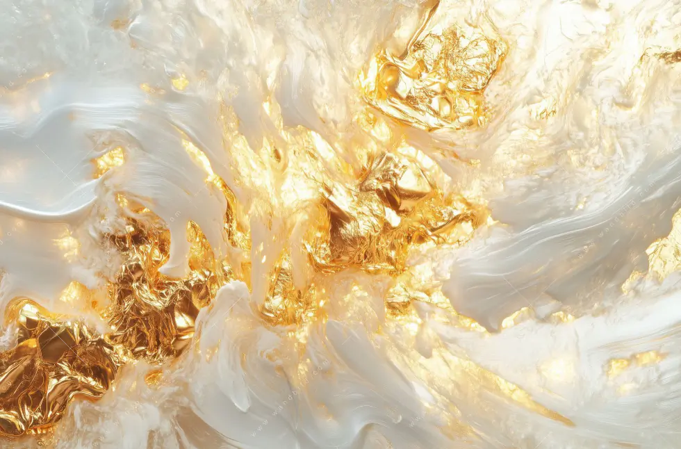 Canvalight® Leuchtbild | Edle Farbexplosion Gold | Querformat - Image 5