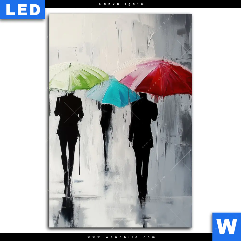 Canvalight® Leuchtbild | Farben im Regen | Hochformat - Image 2