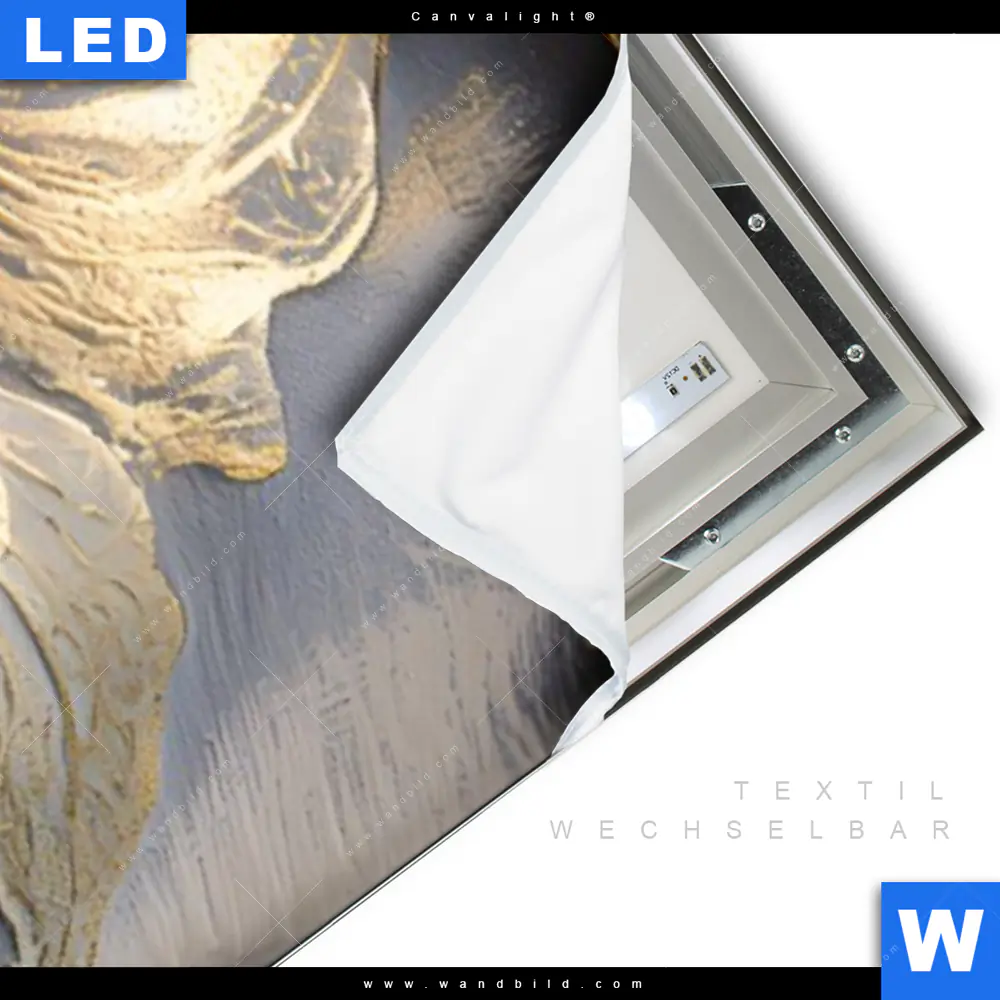 Canvalight® Leuchtbild | Floraler Totenschädel | Schmal - Image 3