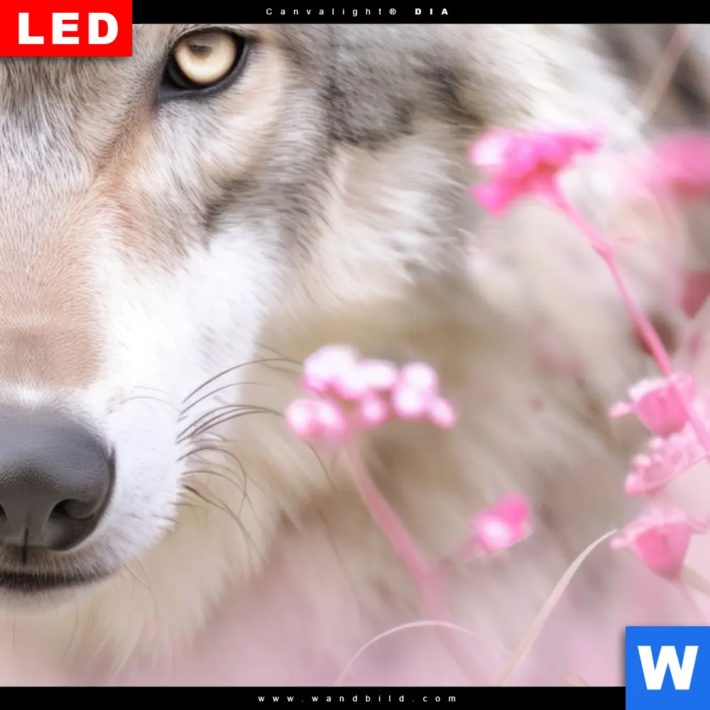 Canvalight® Leuchtbild | Friedlicher Wolf | Querformat - Image 4